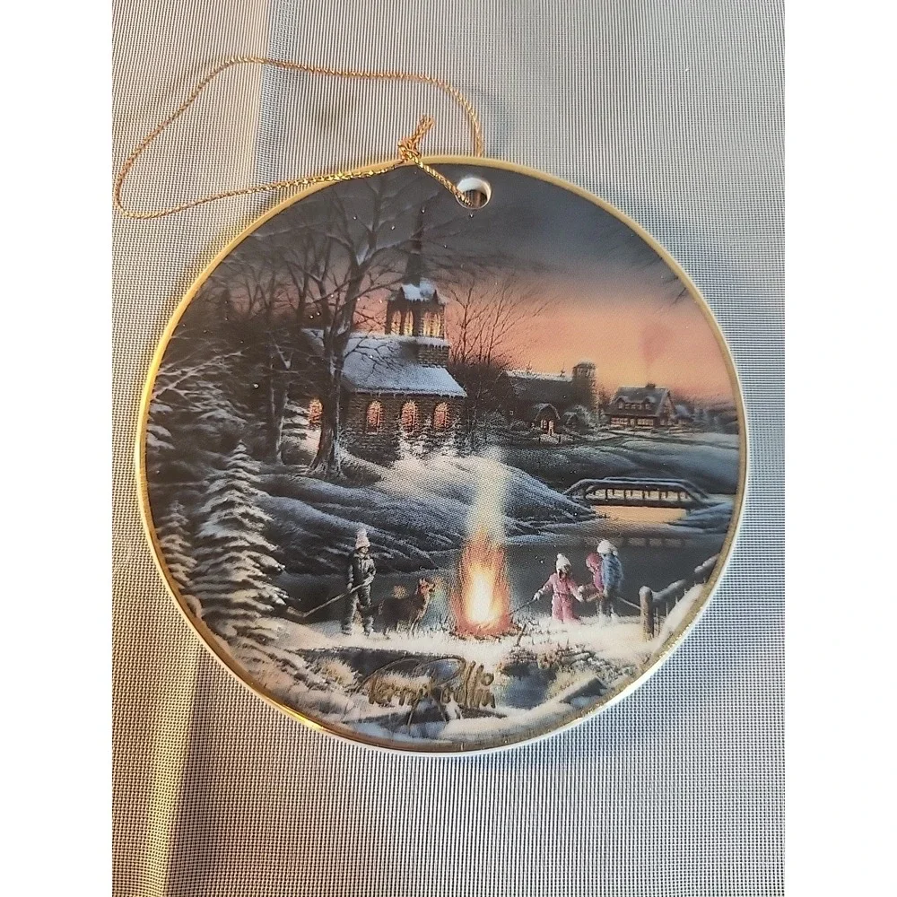 Christmas 1995 Terry Redlin Share The Evening Porcelain Ornament‎